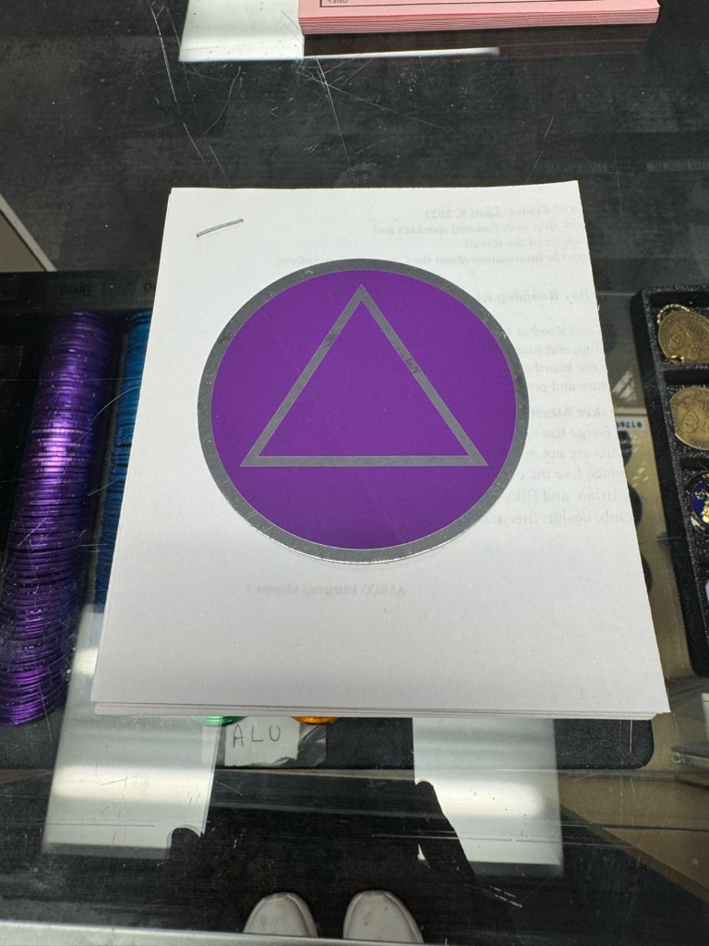 Round Triangle Logo Decal Sticker - multiple colors - Picture 7 of 8